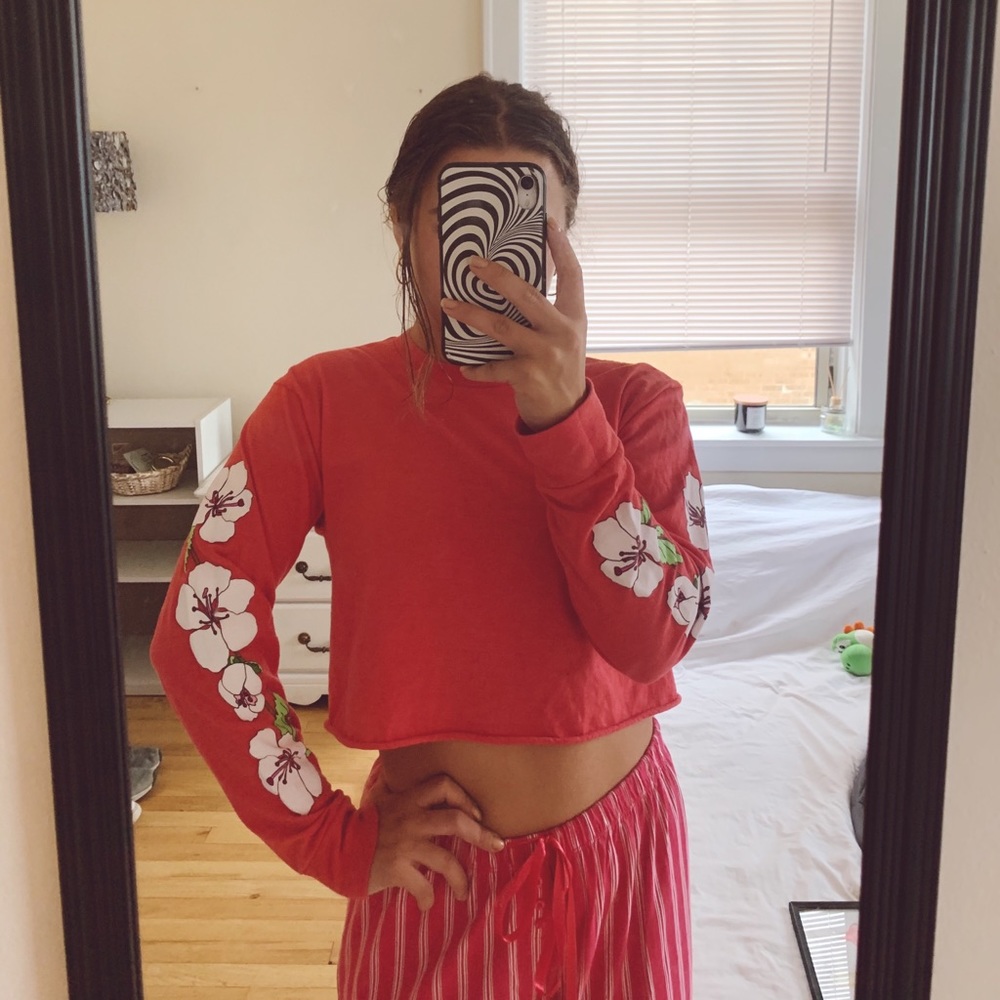Urban Outfitters Ripple 1992 Hawaiian Flower Top